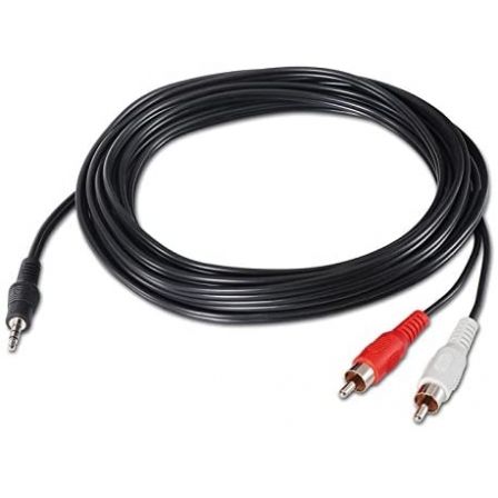 Nanocable Cable Audio Estéreo Jack 3.5mm Macho a 2x RCA Macho 10m - Negro